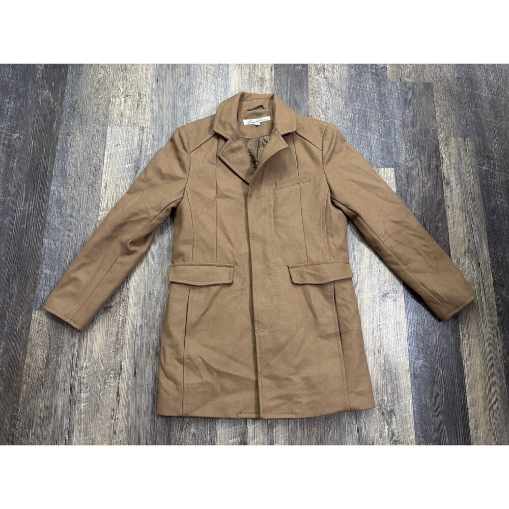Kenneth Cole New‎ York Womens Wool Blend Car Coat Camel Tan Small RN54163
